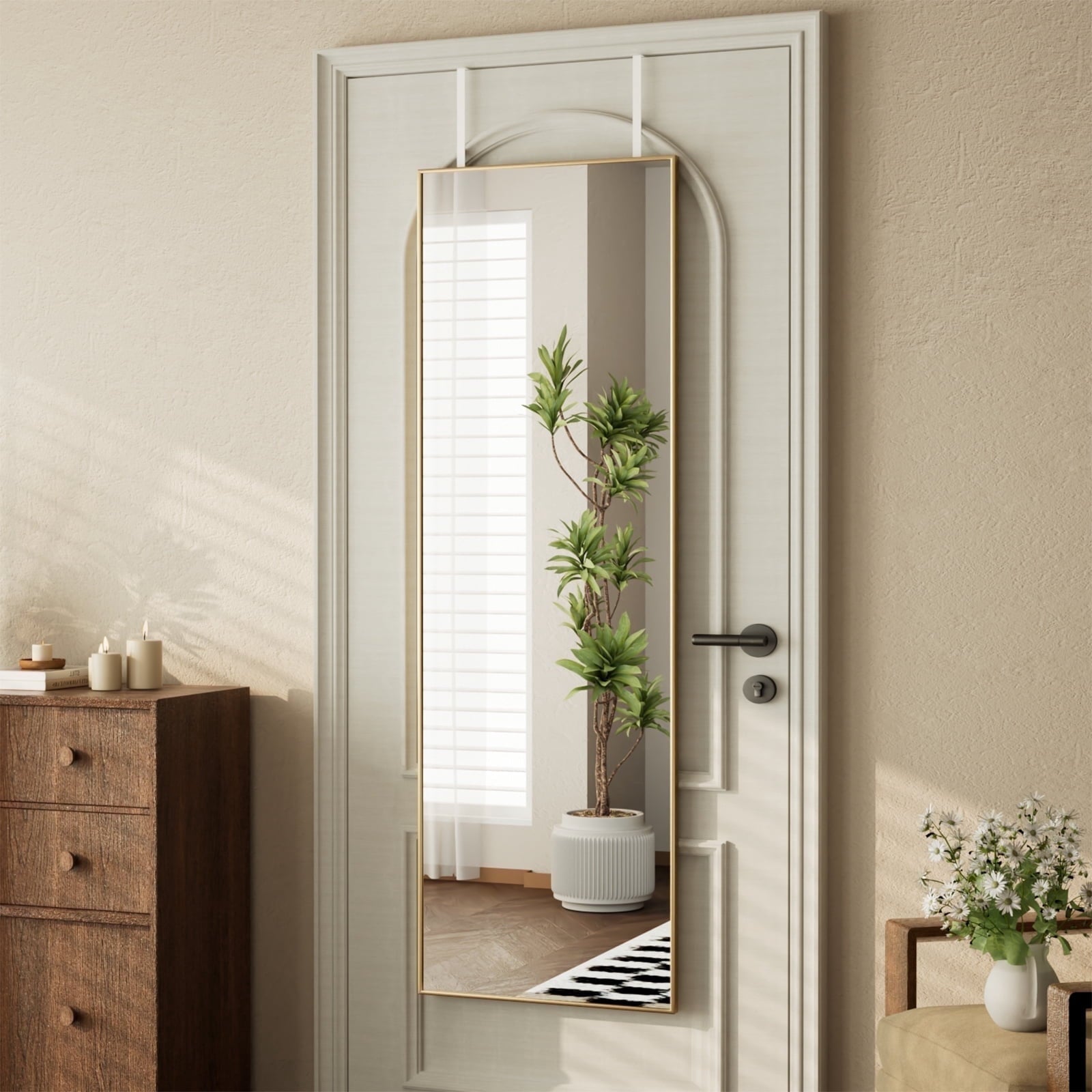 Beautypeak 48X 14 Full Length Door Mirror Hanging Wa