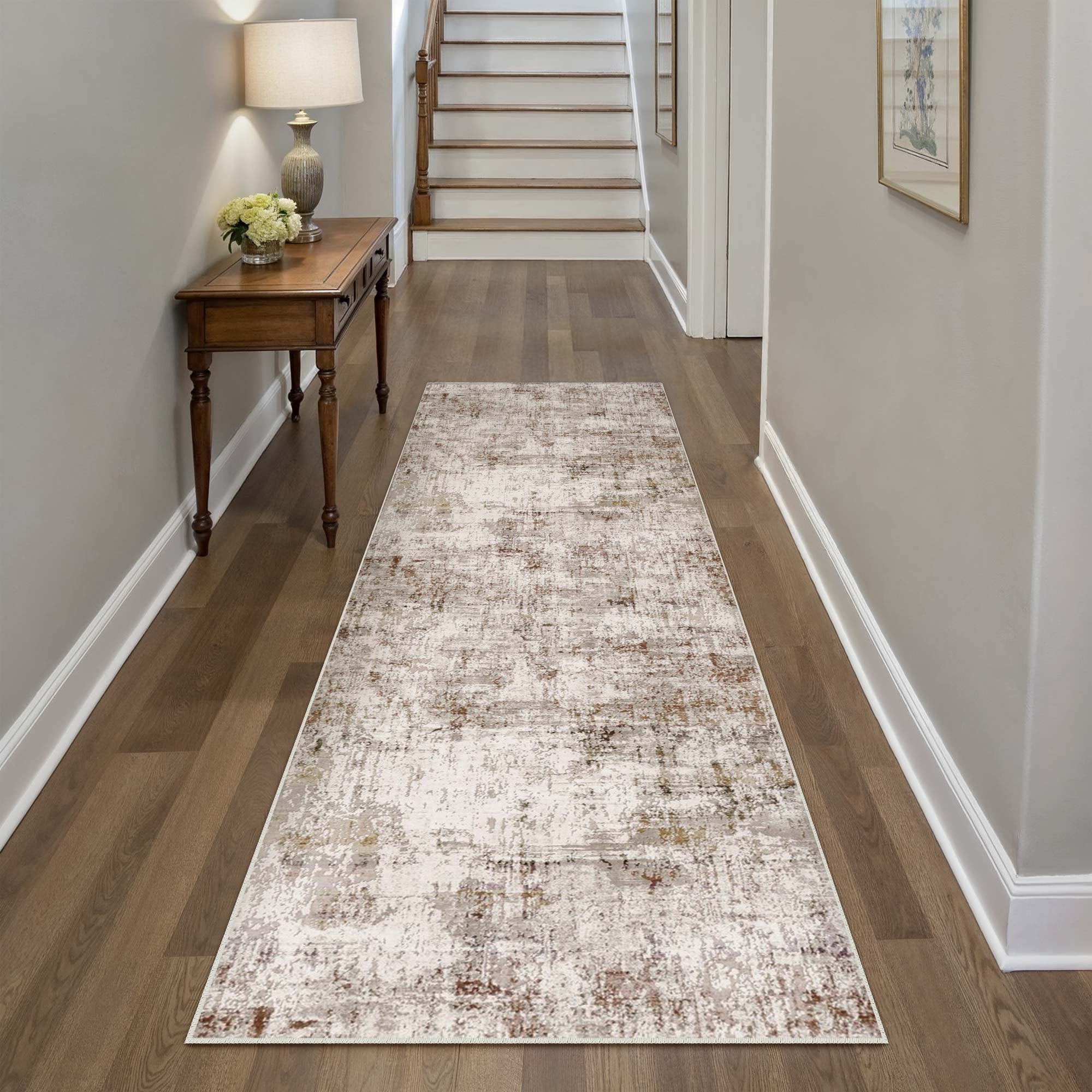 Berthmeer 5'X7' Modern Abstract Blue Area Rugs For L