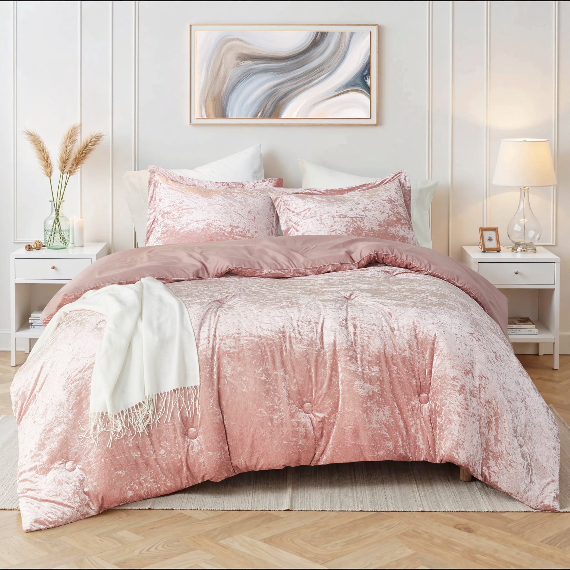 Regency Heights Fullqueen Cozy Velvet Comforter Sets