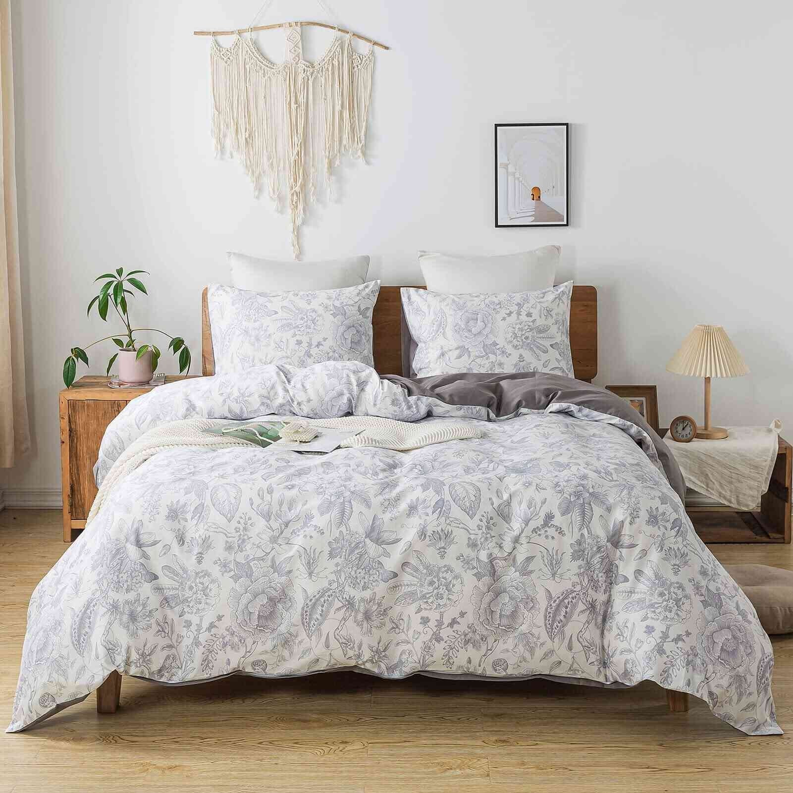 Honeilife 3Pc Duvet Cover King Size 100 Cotton Comf