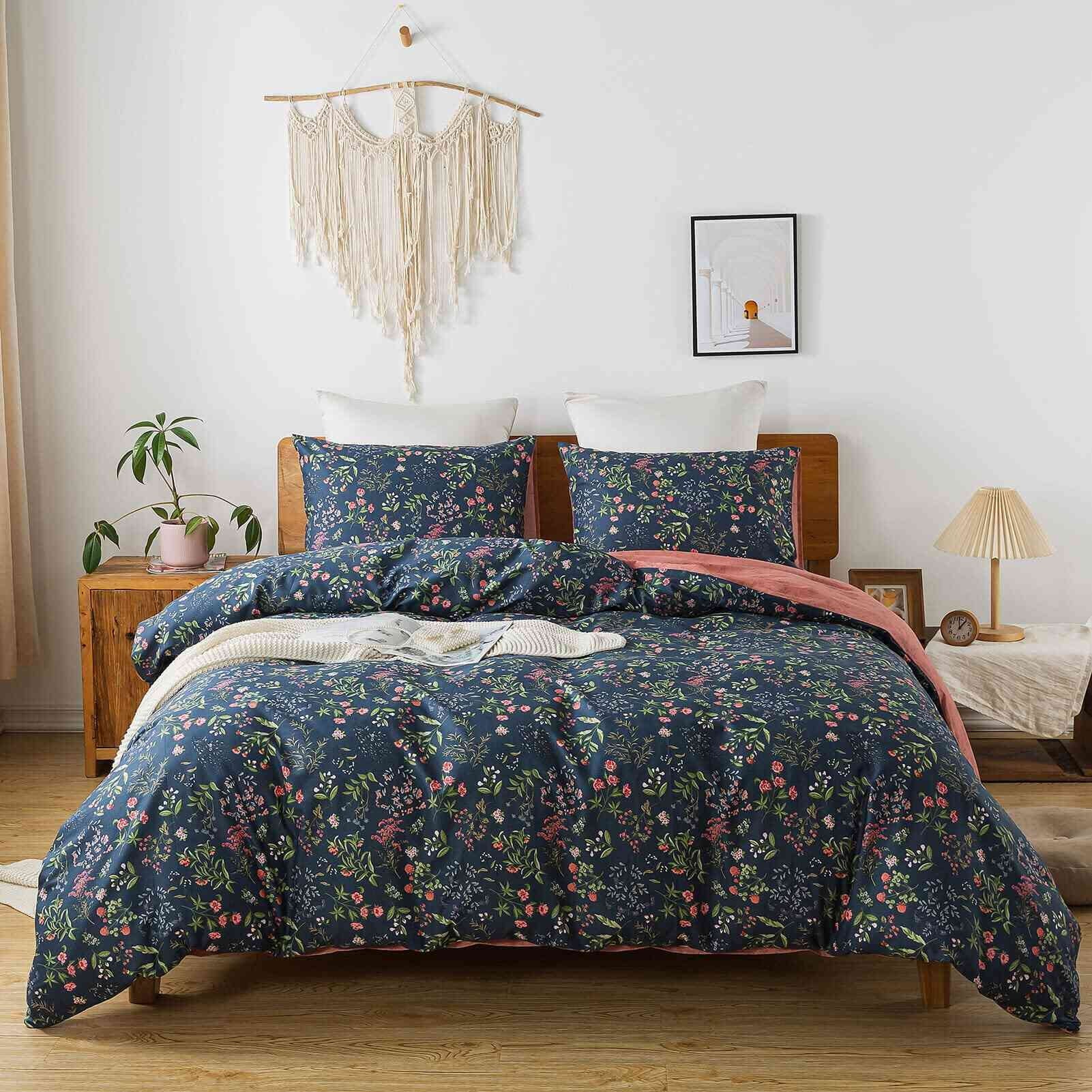 Honeilife 3Pc Duvet Cover King Size 100 Cotton Comf
