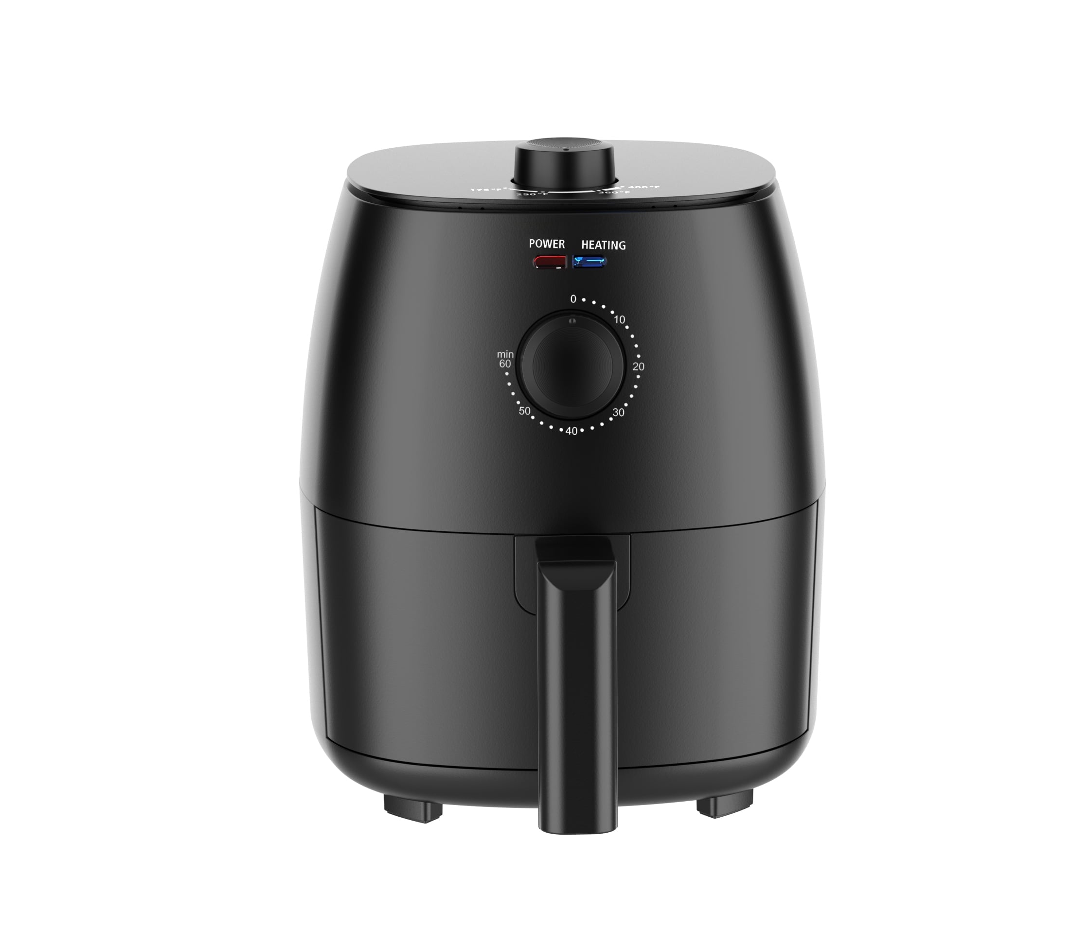 Mainstays 2.2 Qt Air Fryer in Arctic Black with Non-Stick Basket