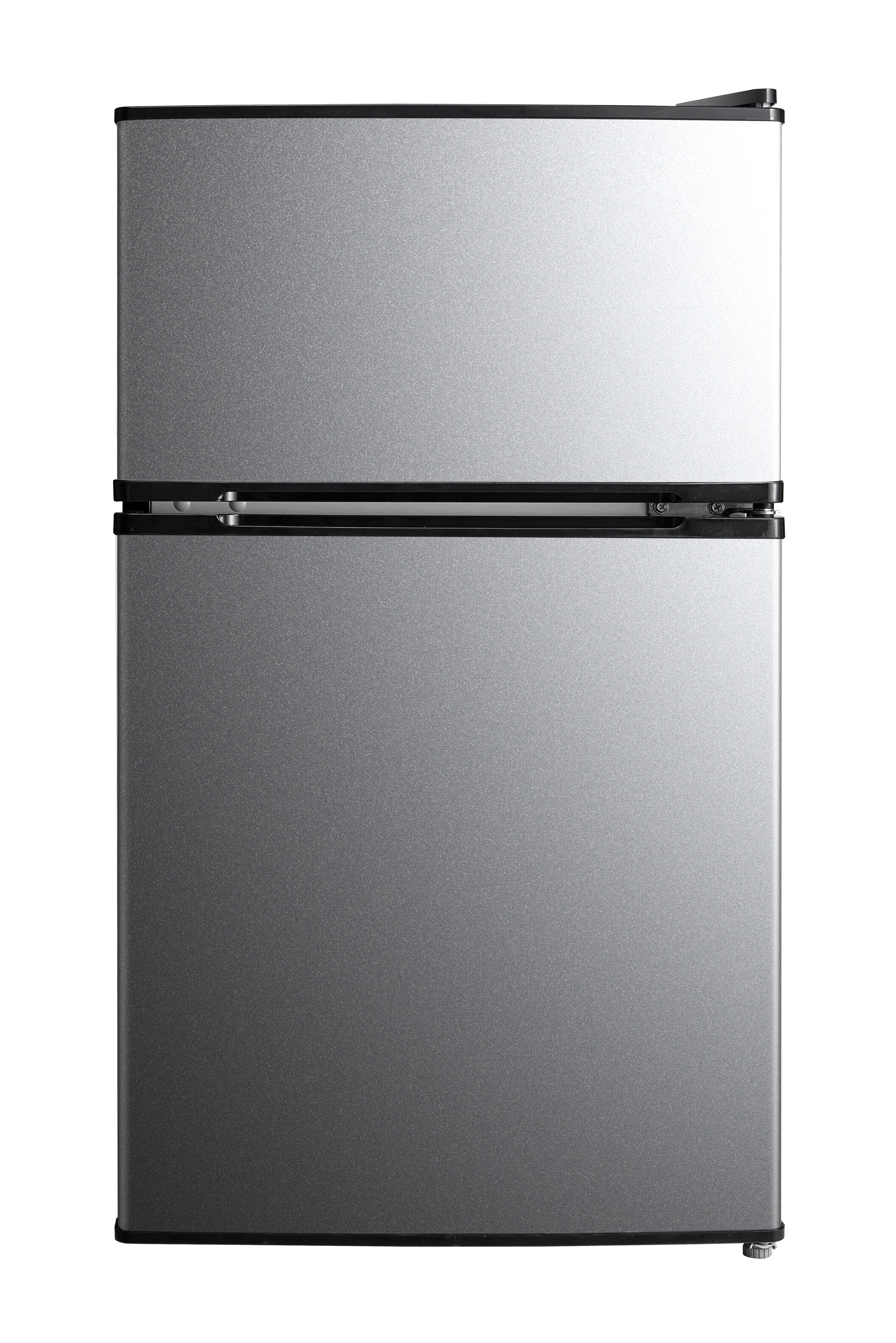 Mainstays 3.2 Cu Ft 2-Door Compact Refrigerator with Freezer, Stainless Steel, Mini Fridge for Dorm, Apartment & Office