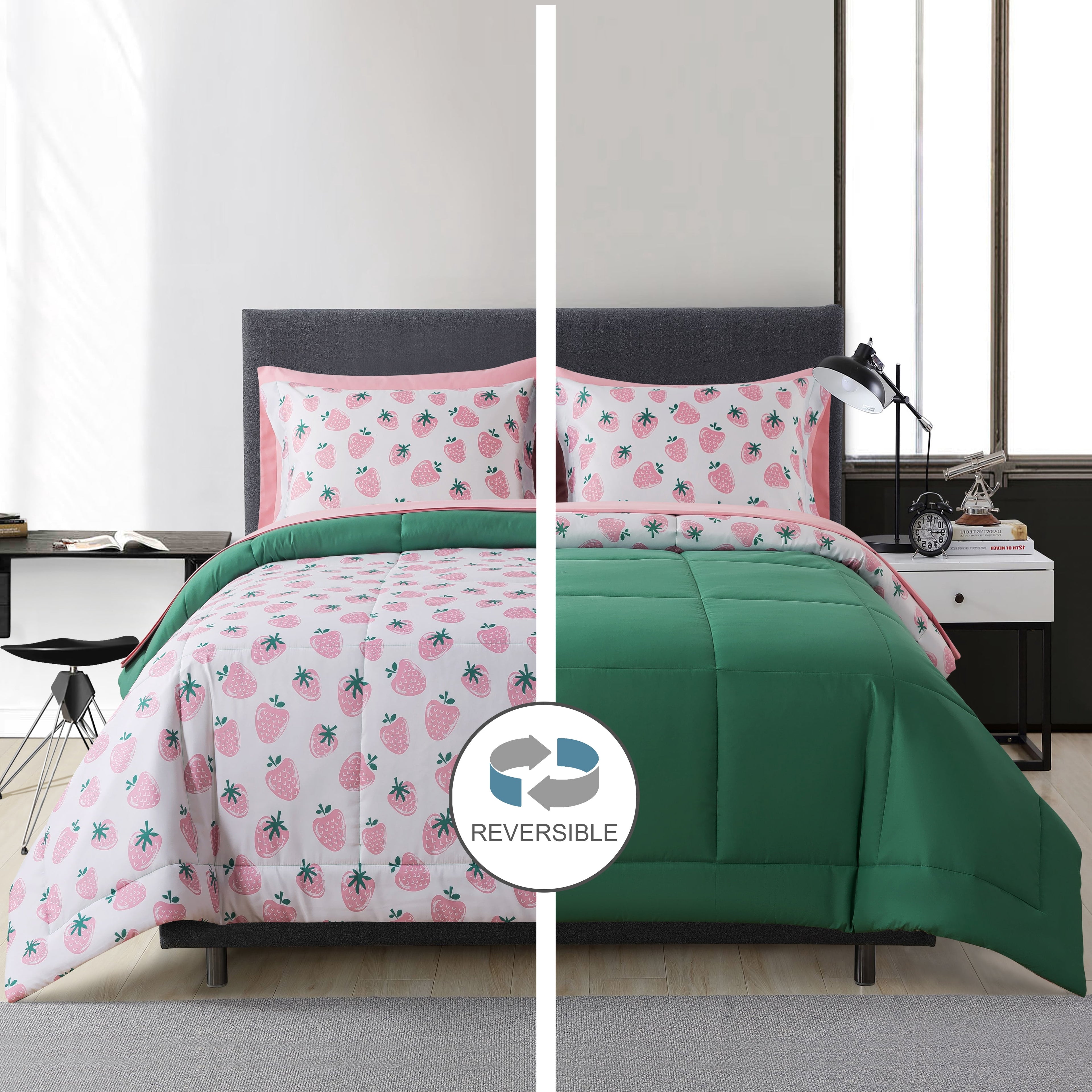 Mainstays 7 Piece Reversible Bed In A Bag With Laund