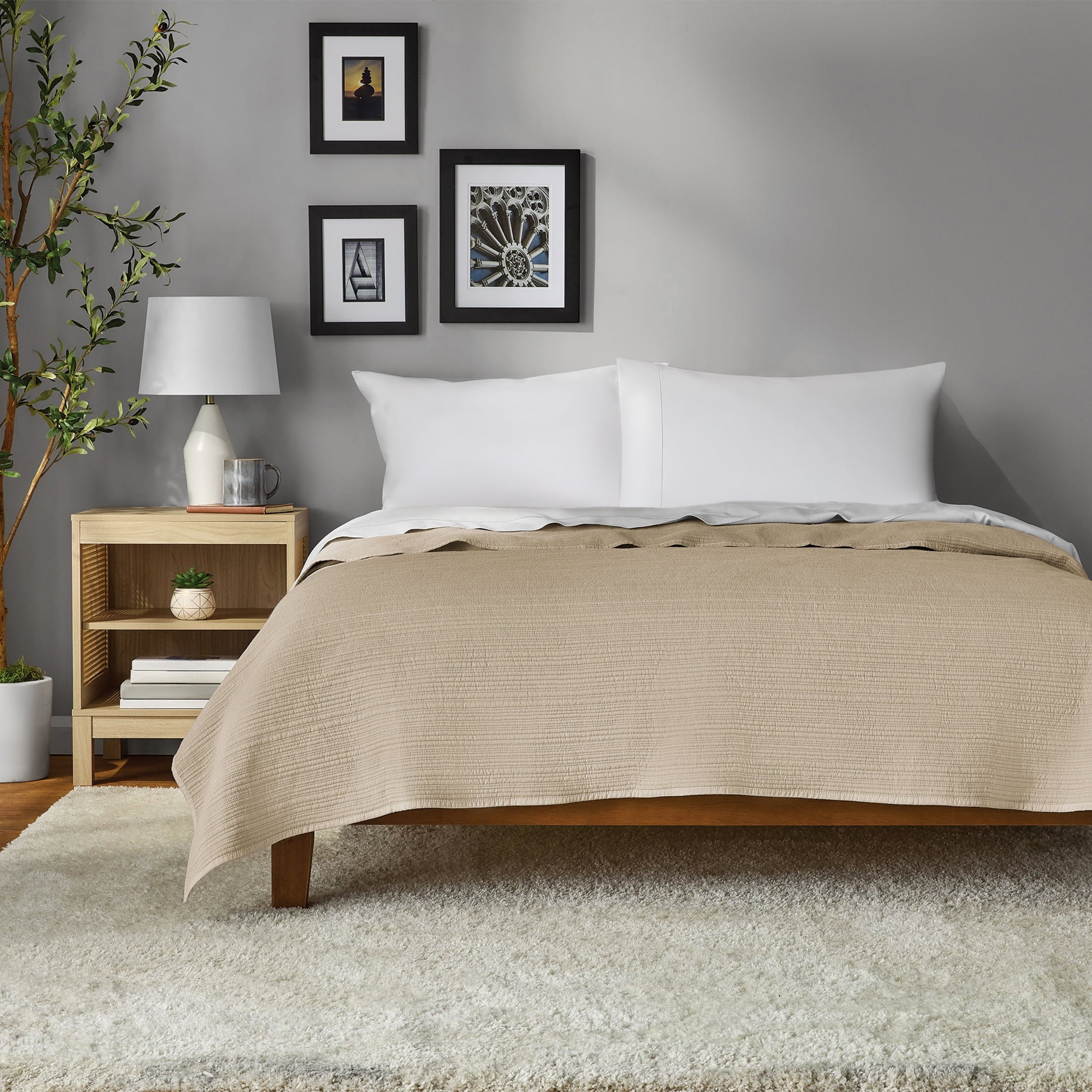 Mainstays Garment Washed Stripe Quilt