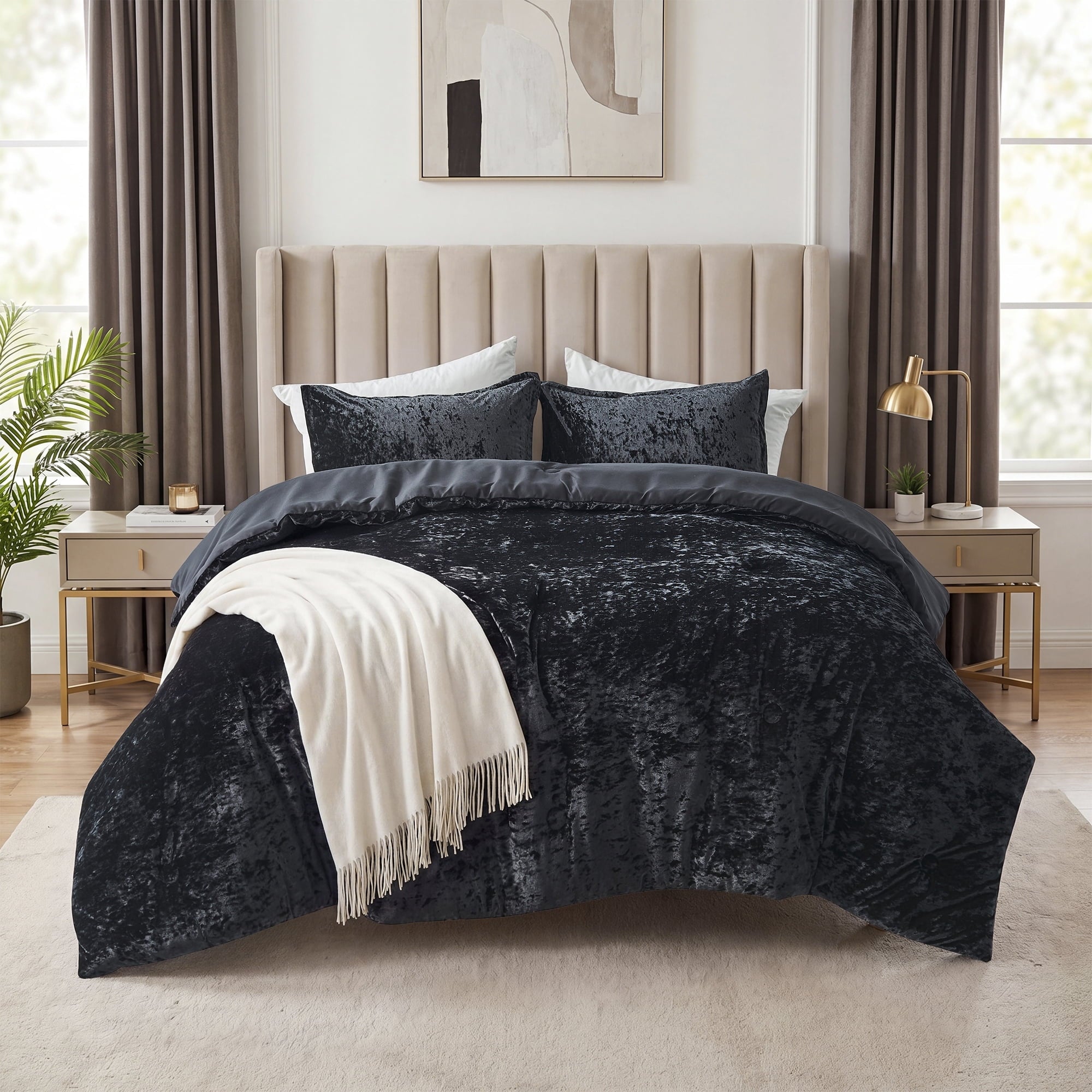 Regency Heights Fullqueen Cozy Velvet Comforter Sets