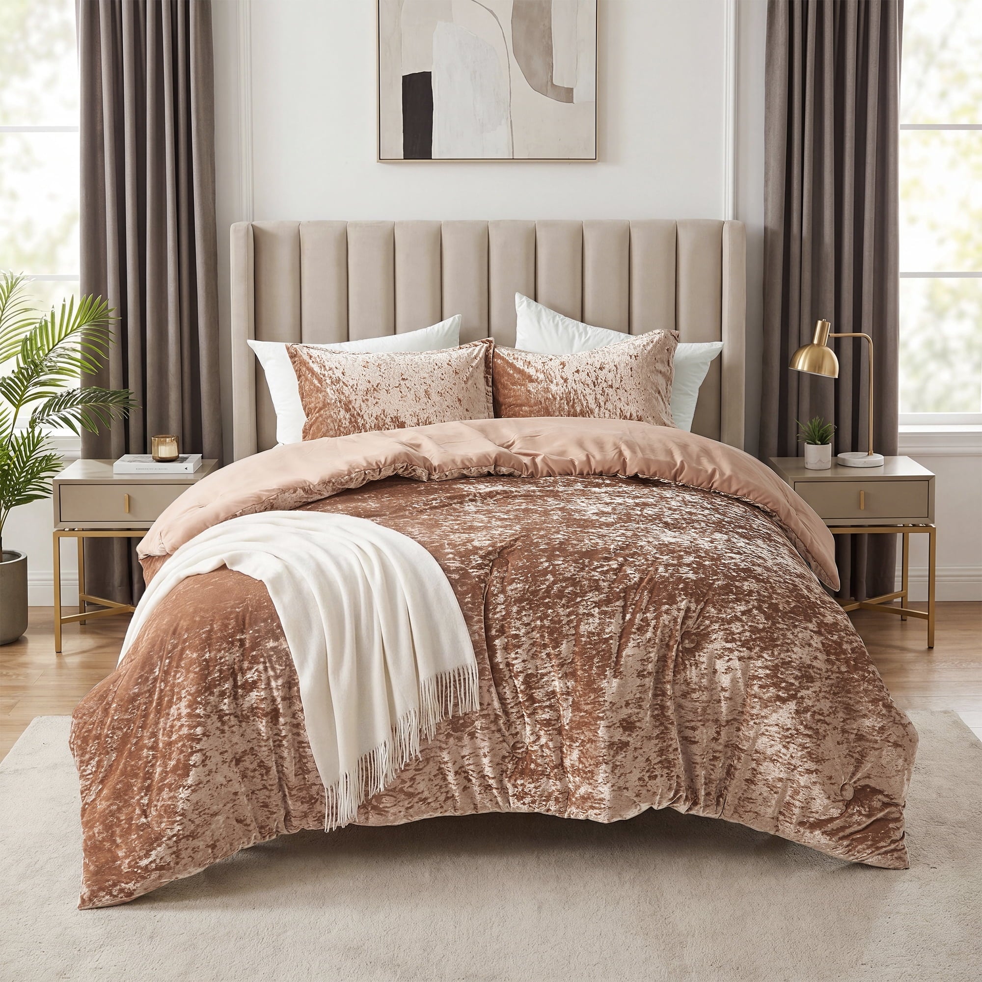 Regency Heights Fullqueen Cozy Velvet Comforter Sets
