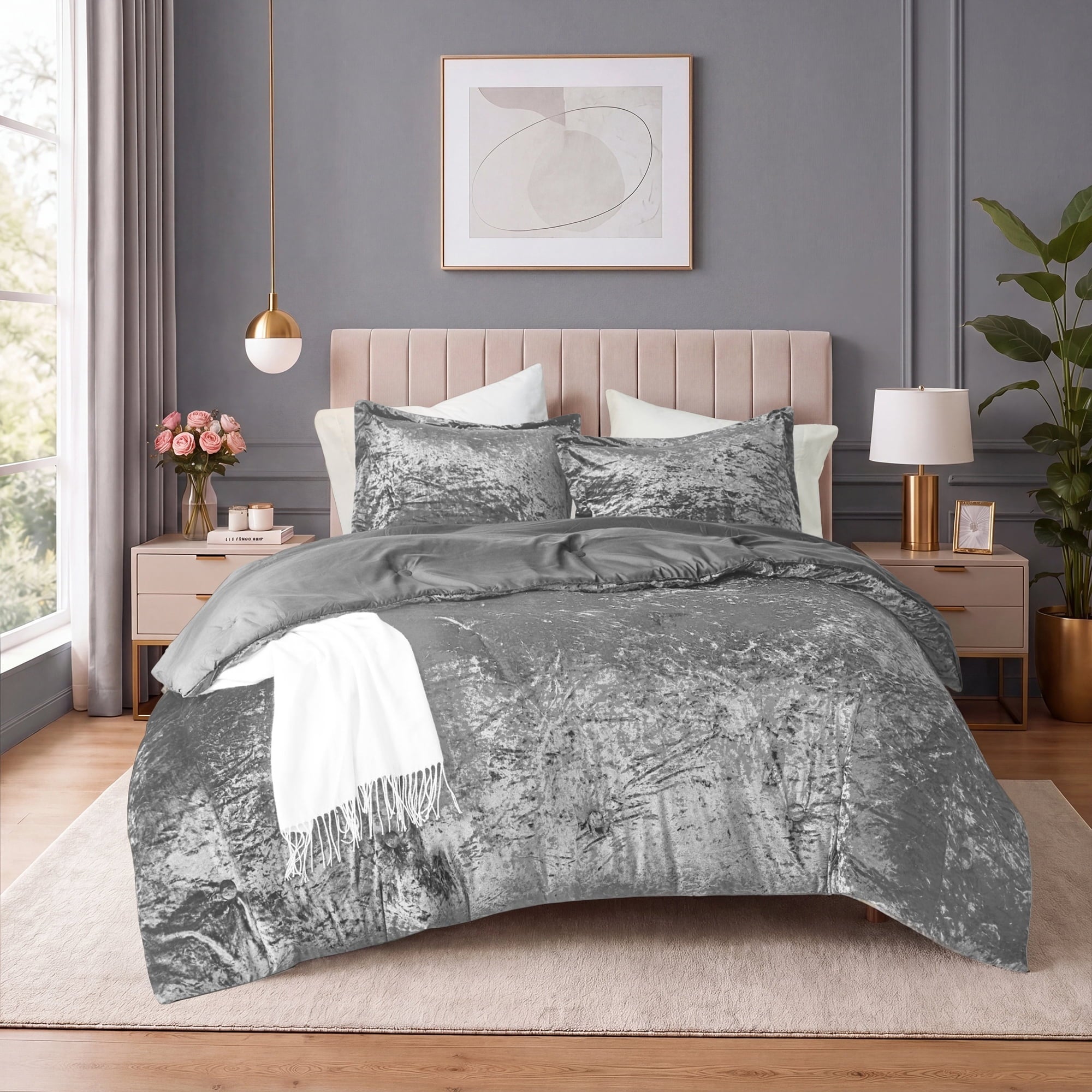 Regency Heights Fullqueen Cozy Velvet Comforter Sets