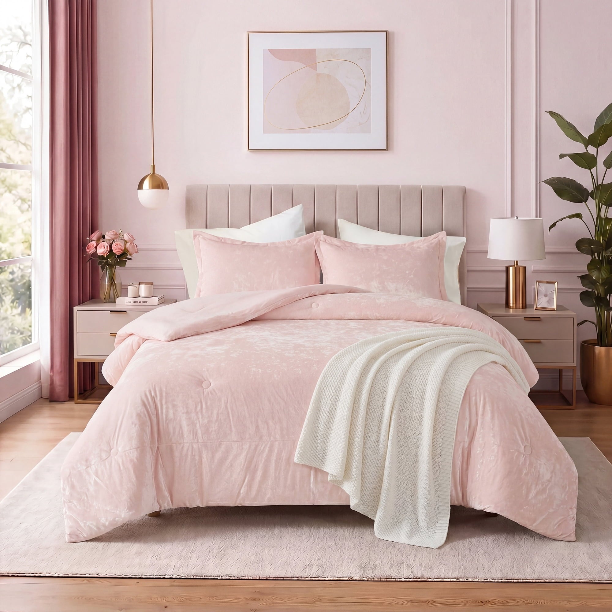 Regency Heights Fullqueen Cozy Velvet Comforter Sets