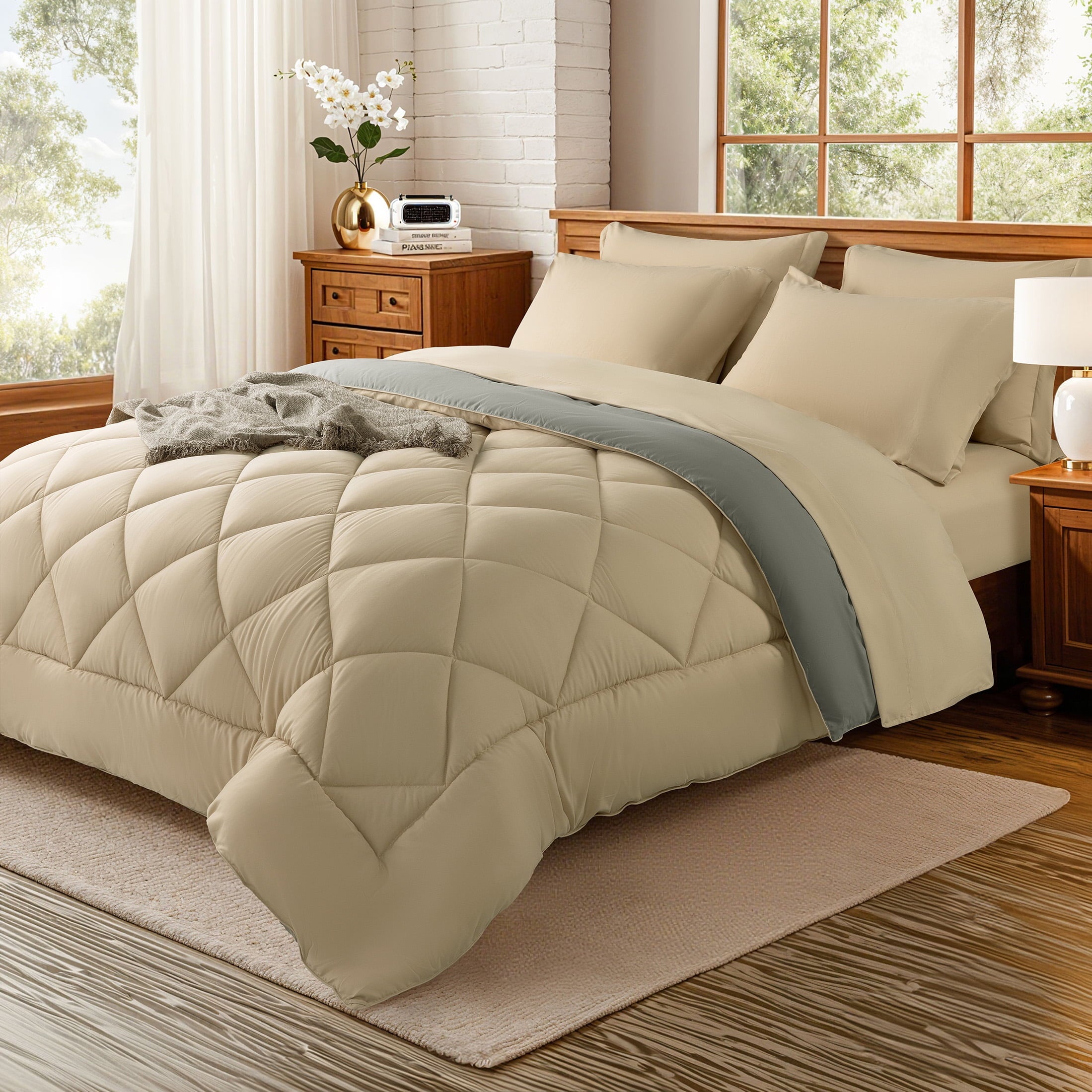 Sonoro Kate Queen Comforter Set Sage Green