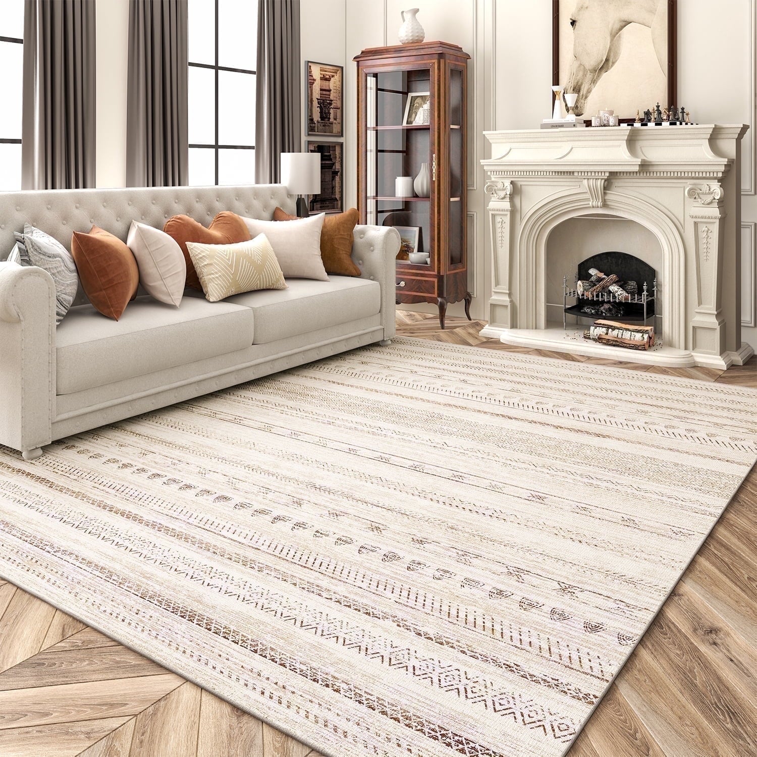 Vunate 5'X7' Area Rugs For Living Room Washable Rugs