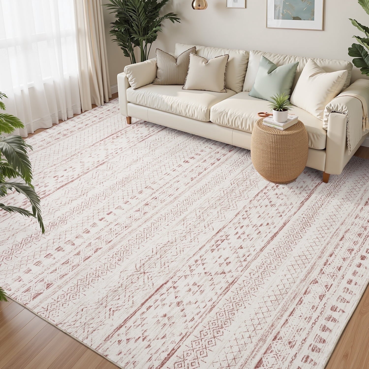 Vunate 5'X7' Area Rugs For Living Room Washable Rugs