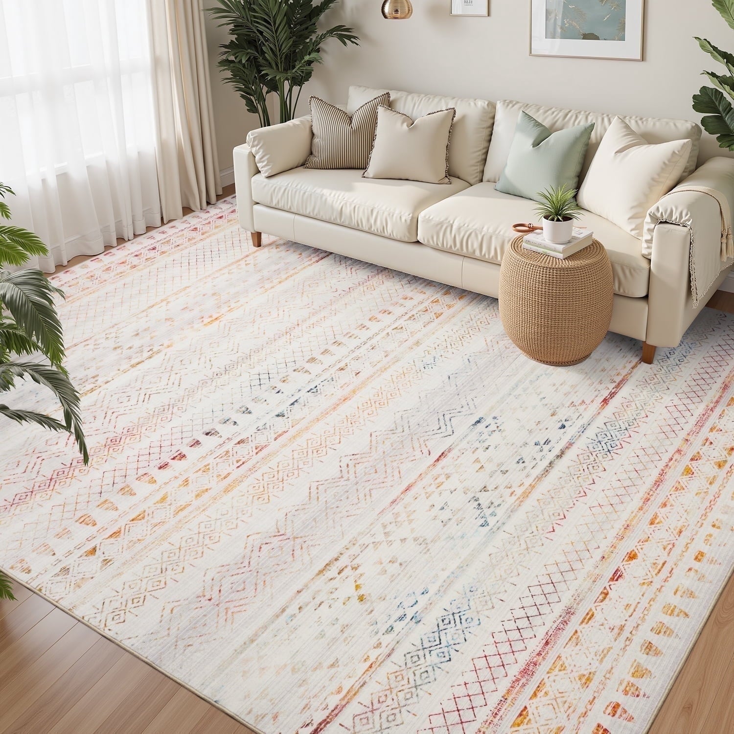 Vunate 5'X7' Area Rugs For Living Room Washable Rugs